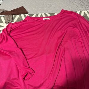 Zenana Outfitters Pink Long Sleeve Top
